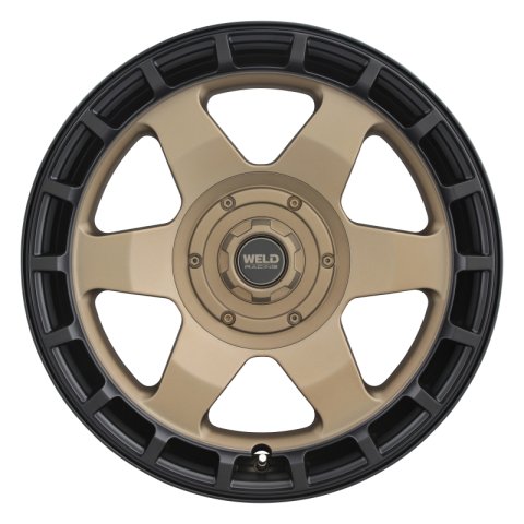Weld Off-Road Ridge 20x9 - 5x127 / 5x139.7 BP - ET0 - 87.1mm CB - Satin Bronze Wheel (Black Ring)