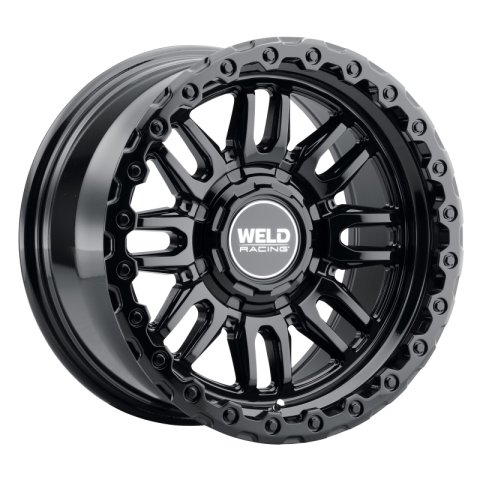 Weld Off-Road Swift 17x9in - 8x165.1 BP - ET-12 - 125.1mm CB - Gloss Black Wheel & Ring