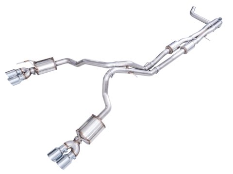 AWE 2021+ Chevy Tahoe/GM Yukon 6.2L 0FG Edition Cat Back Exhaust - Quad Chrome Silver Tips