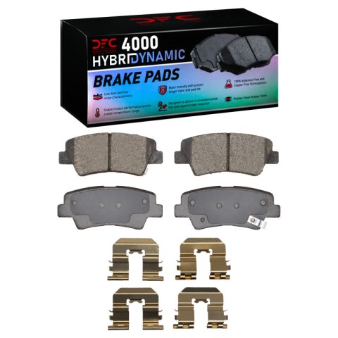 DFC 10-13 Kia Soul Rear Geospec Rotors w/4000 HybriDynamic Brake Pads w/Hardware (1x dfc4000-1313-01, 2x dfc604-21013)
