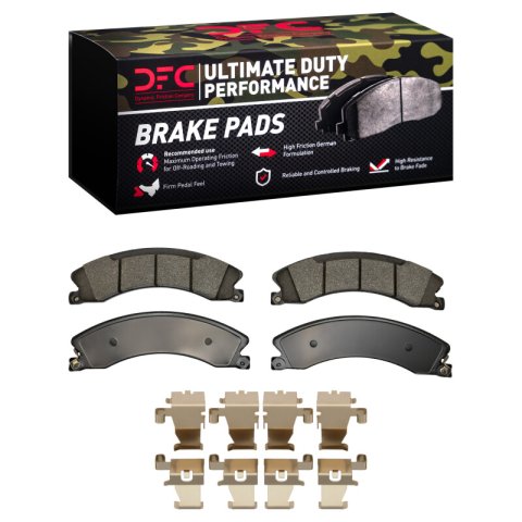 DFC 11-19 Chevrolet Suburban 3500 HD Rear Geospec Rotors Ultimate Duty Perf Brake Pads w/Hardware (1x dfc1400-1565-01, 2x dfc604-48061)