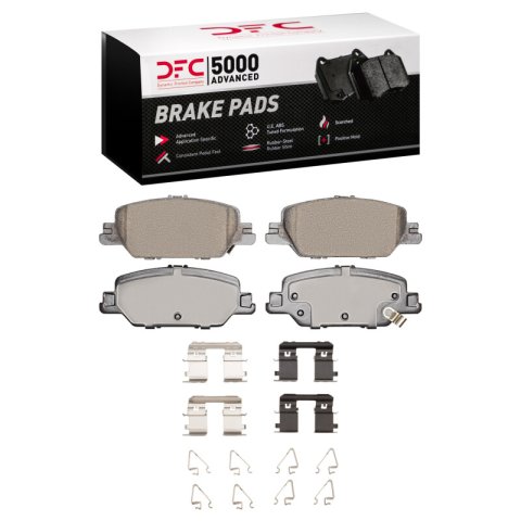 DFC 17-25 Honda CR-V Rear Geospec Rotors with 5000 Advanced Brake Pads w/Hardware (1x dfc1551-2037-01, 2x dfc604-58029)