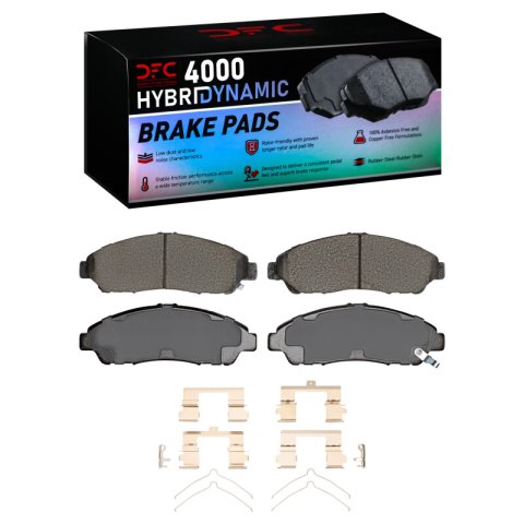 DFC 16-25 Acura MDX Front Geospec Rotors w/4000 HybriDynamic Brake Pads w/Hardware (1x dfc4000-1723-01, 2x dfc604-59058)