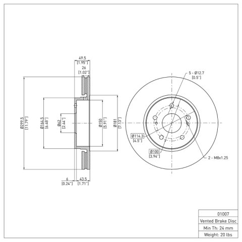 R1 10-13 Suzuki Kizashi Front & Rear Carbon Coated Brake Rotor Set w/Ceramic Pads and Hardware (Bundled Kit)
