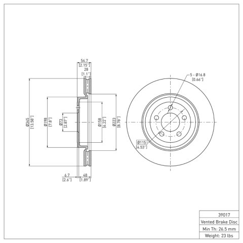 R1 05-23 Dodge Magnum Front & Rear Brake Rotors w/Ceramic Pads & Hardware (Bundled Kit)