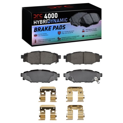 DFC 13-18 Subaru Forester Front & Rear Rotors w/4000 HybriDynamic Brake Pads w/Hardware (Bundled Kit)