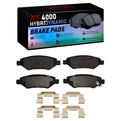DFC 10-16 Cadillac SRX Front & Rear Rotors w/4000 HybriDynamic Brake Pads w/Hardware (Bundled Kit)