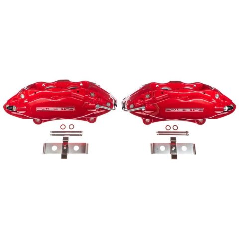 Power Stop 07-14 Ford Mustang Front Z23 Coated Kit w/Calipers (1x psbS5128, 2x psbAR8184EVC, 1x psbZ23-1001)