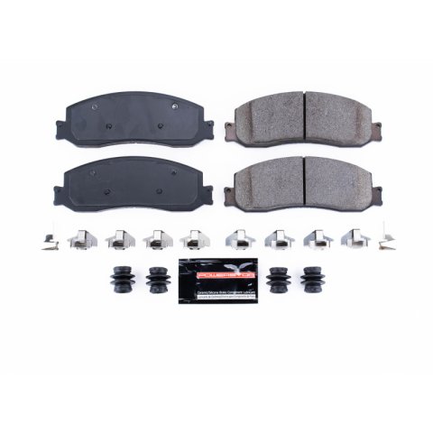 Power Stop 2012 Ford F-350 Super Duty Front Z23 Coated Kit w/Calipers (1x psbZ23-1631, 2x psbL4997, 2x psbAR85107EVC)