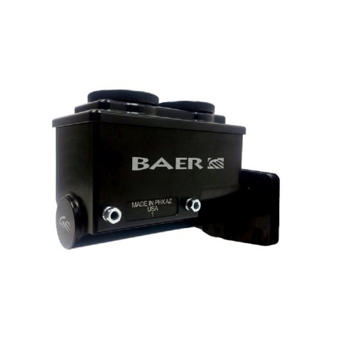 Baer Brakes Mopar 1-1/8in Bore Remaster 4-Bolt Left Port Master Cylinder Assembly - Black