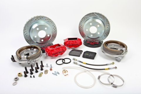 Baer Brakes 65-70 Chevrolet Biscayne 12in SS4 Rear SDZ Brake Kit - Hugger Orange