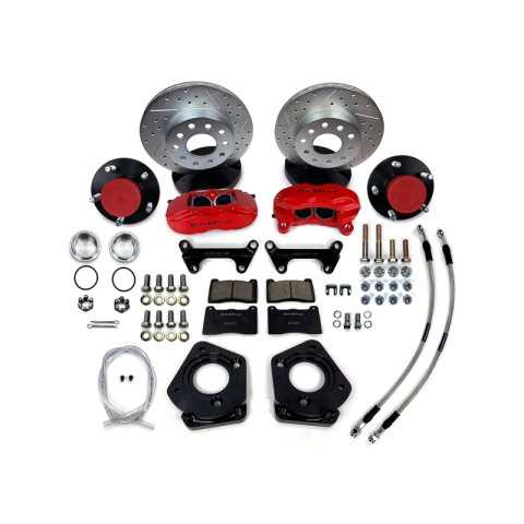 Baer Brakes 62-69 Ford Fairlane 11in SS4 Alum Hub Front SDZ Brake Kit - Monster Green