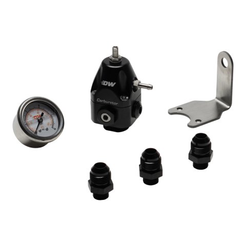 DeatschWerks DWR550C Adjustable Carburetor Regulator w/ 8AN Fittings and Gauge