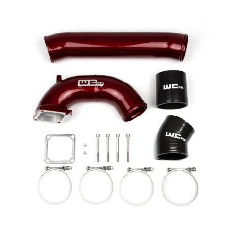 Wehrli 98.5-02 Cummins 5.9L 3.5in Intake Horn & Driver Intercooler Pipe - Gloss Black