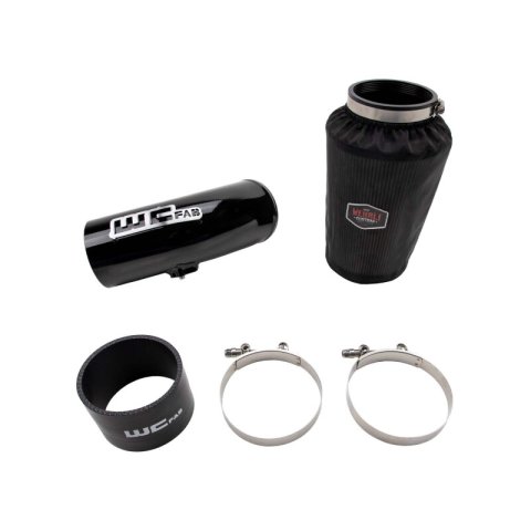 Wehrli Cummins High Mount 2nd Gen Swap 4in Intake Kit - Fine Texture Black