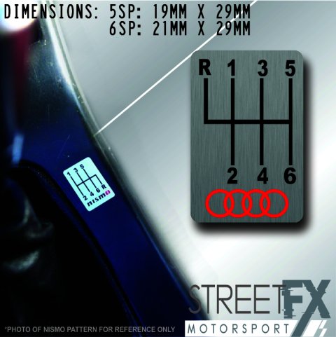 Audi GearShift H-Pattern - 6 Speed - R Top Right