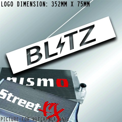 Blitz cooler front mount stencil Sticker Decal car jdm drift race