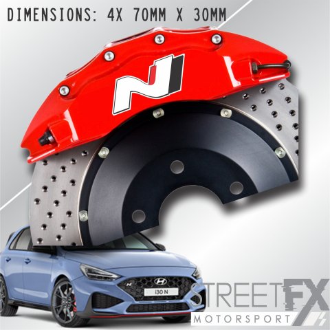 N Series Brake Caliper Redress Kit Sticker Decal ONLY for Hyundai I30 I30N etc