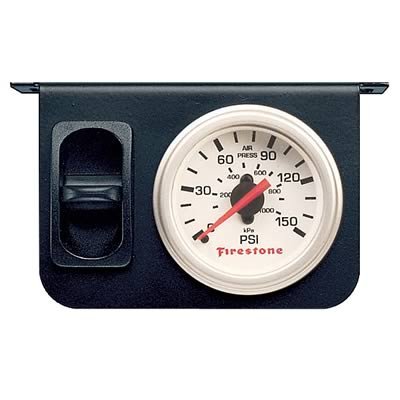 Firestone Air Adjustable Leveling Control Panel w/Single Gauge 0-150psi - White Face (WR17602225)