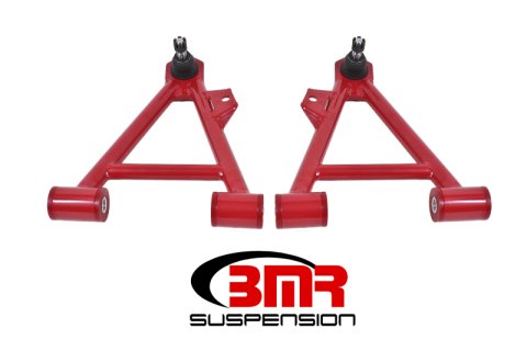 BMR 94-04 Mustang Lower Non-Adj. A-Arms (Coilover Only) w/ STD. Ball Joint (Poly) - Red