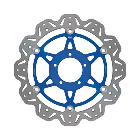 EBC 10-13 Ducati Monster 796 Front Left/Right Vee Floating Blue Rotor