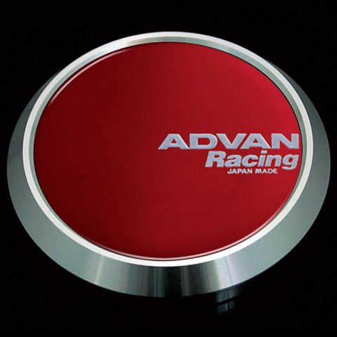 Advan 63mm Flat Center Cap - Candy Red