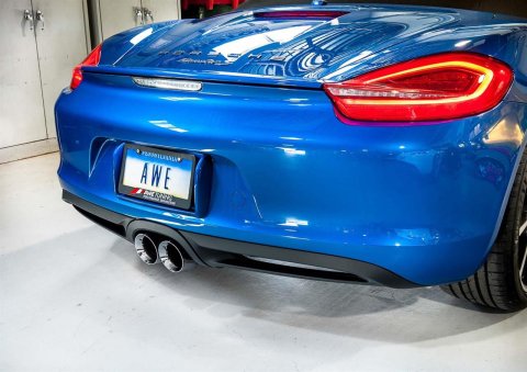 AWE Tuning Porsche 981 Performance Exhaust System - w/Chrome Silver Tips