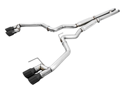 AWE Tuning 2018+ Ford Mustang GT (S550) Cat-Back Exhaust - Track Edition (Quad Diamond Black Tips)