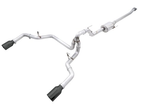 AWE Tuning 0FG 21+ Ford F150 Dual Split Rear Cat-Back Exhaust- 5in Diamond Black Tips