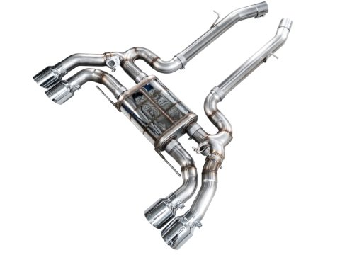 AWE Tuning 20-25 BMW X3 M/M Comp (F97) AWD SwitchPath Axle-Back Exhaust - Chrome Silver Tips