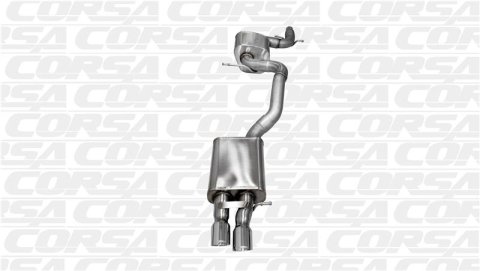 Corsa 06-10 Volkswagen GLI Mk5 Black Touring 3.0in Cat-Back Single Rear Exitn Black Pro-Series