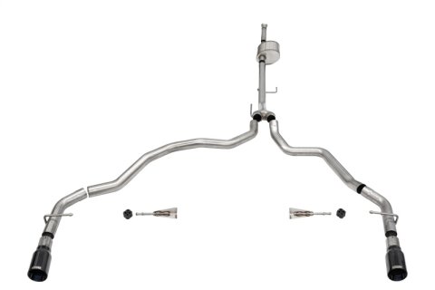 Corsa 2021-2025 Ford F-150 SuperCab/6.5in Bed 5.0L V8 Xtreme Cat-Back Dual Rear Exit-Black PVD