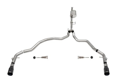 Corsa 2021-2025 Ford F-150 SuperCab/6.5ft Bed 3.5L V6 Sport Cat-Back Dual Rear Exit-Black PVD