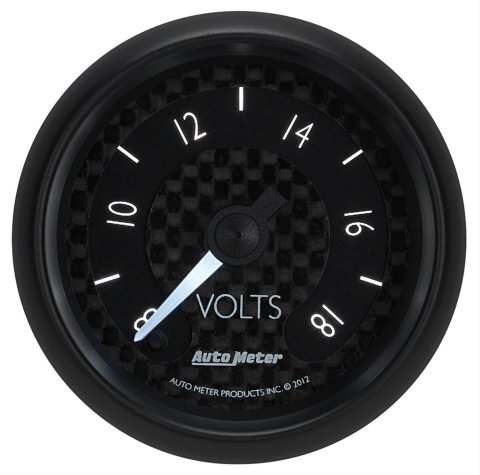 Autometer GT Series 52mm Full Sweep Electronic 8-18 Volts Voltmeter