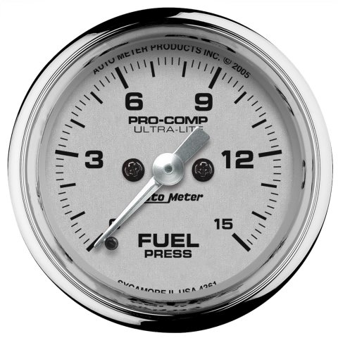 Autometer Ultra-Lite 2-1/16in 15psi Fuel Pressure Gauge - Digital Stepper Motor