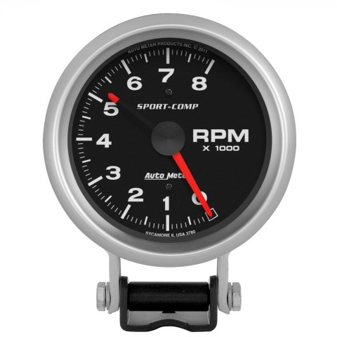 Autometer Standard 3-3/4in 8,000 RPM Pedestal Mount Tachometer