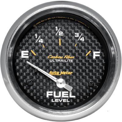 AutoMeter Gauge Fuel Level 2-5/8in. 240 Ohm(e) to 33 Ohm(f) Elec Carbon Fiber