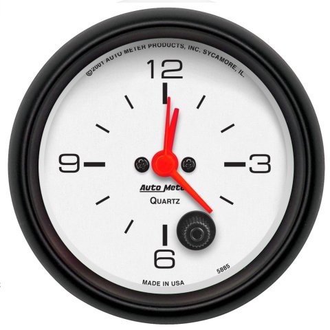 AutoMeter Gauge Clock 2-5/8in. 12HR Analog Phantom