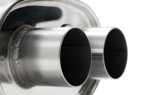 Vibrant Universal Streetpower 3in Stainless Steel Dual In-Out Oval Muffler