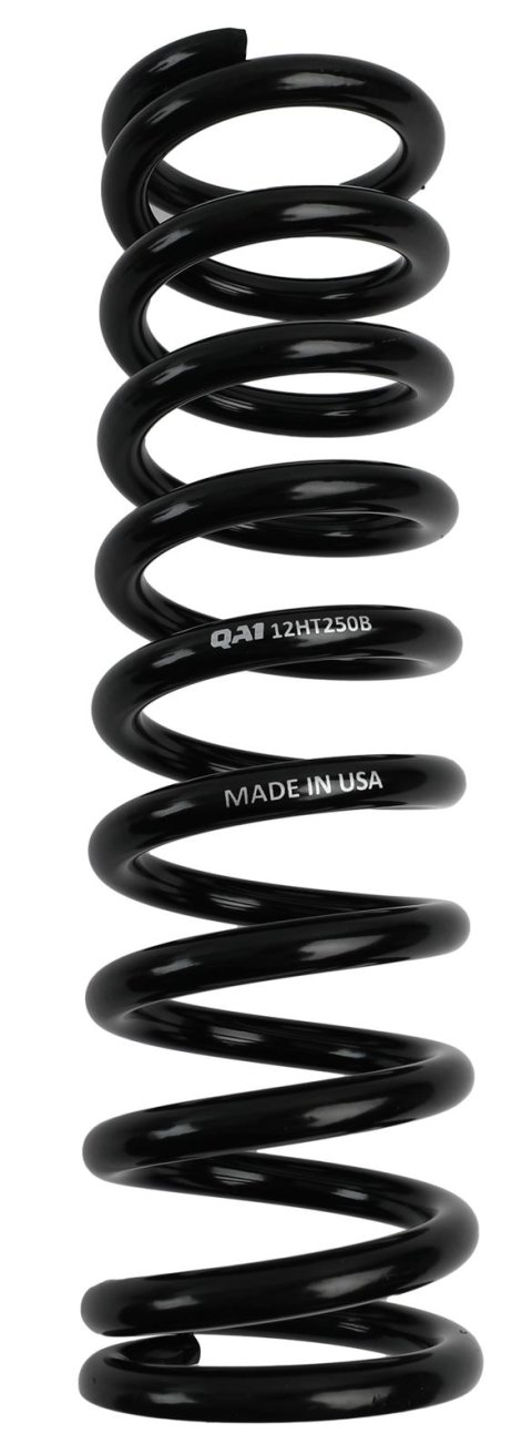 QA1 2-1/2in ID High Travel Spring - 12in Length x 250lbs/in - Black Powder Coated