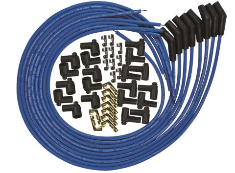 Moroso Universal Ignition Wire Set - Blue Max - Spiral Core - Unsleeved - 135 Degree - Blue