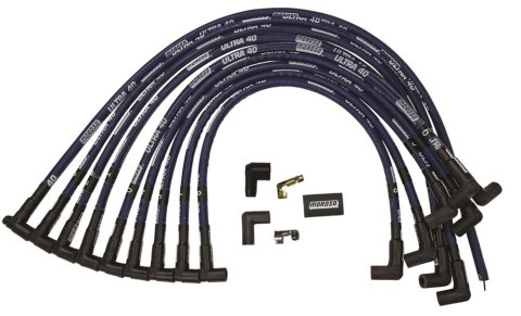 Moroso Chevrolet Small Block Ignition Wire Set - Ultra 40 - Sleeved - HEI - 90 Degree - Blue