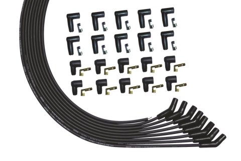 Moroso Universal V8 135 Deg Unsleeved HEI/Non-HEI Ultra Spark Plug Wire Set - Black