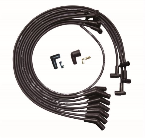 Moroso SBC Under Header Unsleeved Ultra Spark Plug Wire Set - Black