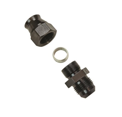 Moroso Aluminum Fitting Adapter 8AN Male to 1/2in Tube Compression - Black