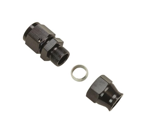 Moroso Aluminum Fitting Adapter 8AN Female to 1/2in Tube Compression - Black