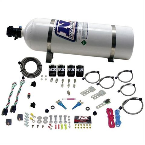 Nitrous Express Ford EFI Dual Stage Nitrous Kit (50-150HP x 2) w/15lb Bottle