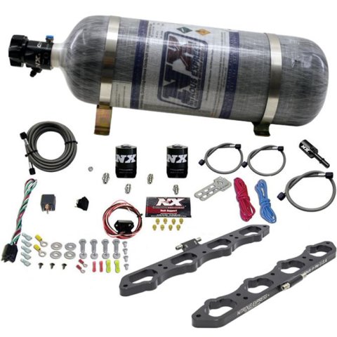 Nitrous Express 2018+ Ford 5.0L Coyote Wet Direct Port Plate System (w/12lb Bottle)