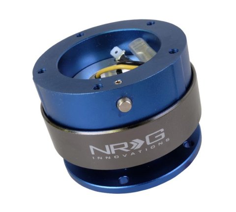 NRG Quick Release Gen 2.0 - Blue Body / Titanium Chrome Ring (5 Hole Base 5 Hole Top)