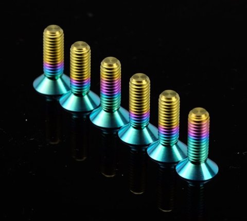 NRG Titanium Multi-Color Steering Wheel Screw Kit Upgrade- Conical 12mm